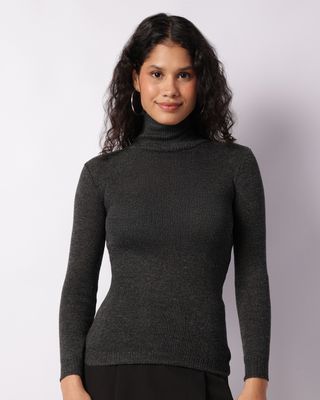Blusa-Tricot-Gola-Alta---Cinza-Escuro