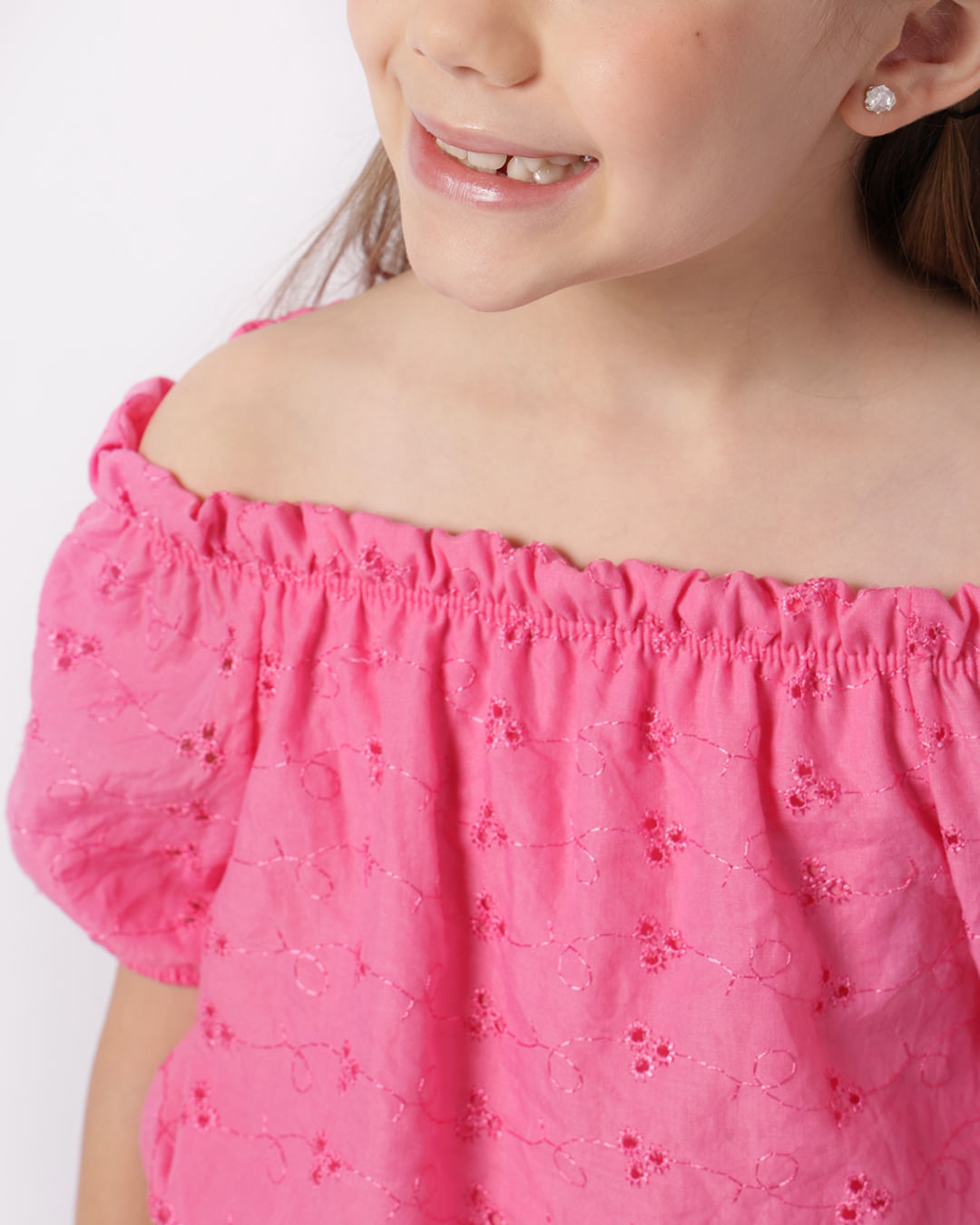 Blusa Infantil Cropped Ciganinha Laise Rosa-1747753303446