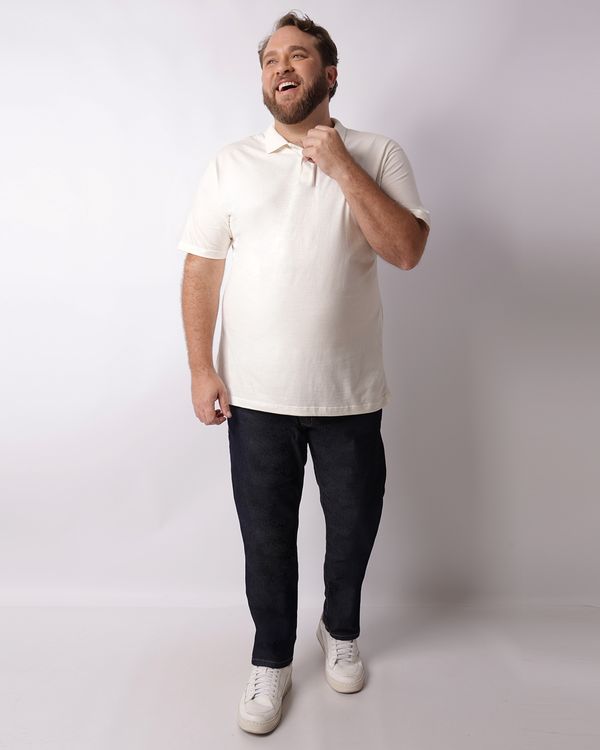 Calça Jeans Plus Size Masculina Reta Azul 46