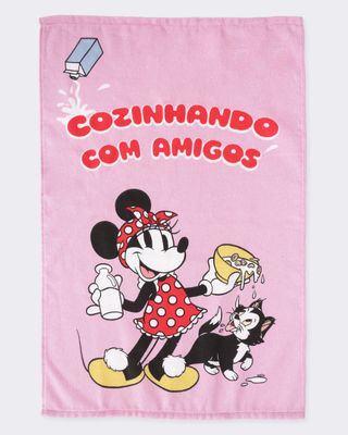 Pano-Copa-45x65-Mickey-E-Amigos---Rosa-Outros