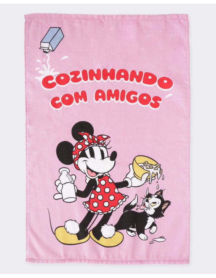 Pano-Copa-45x65-Mickey-E-Amigos---Rosa-Outros