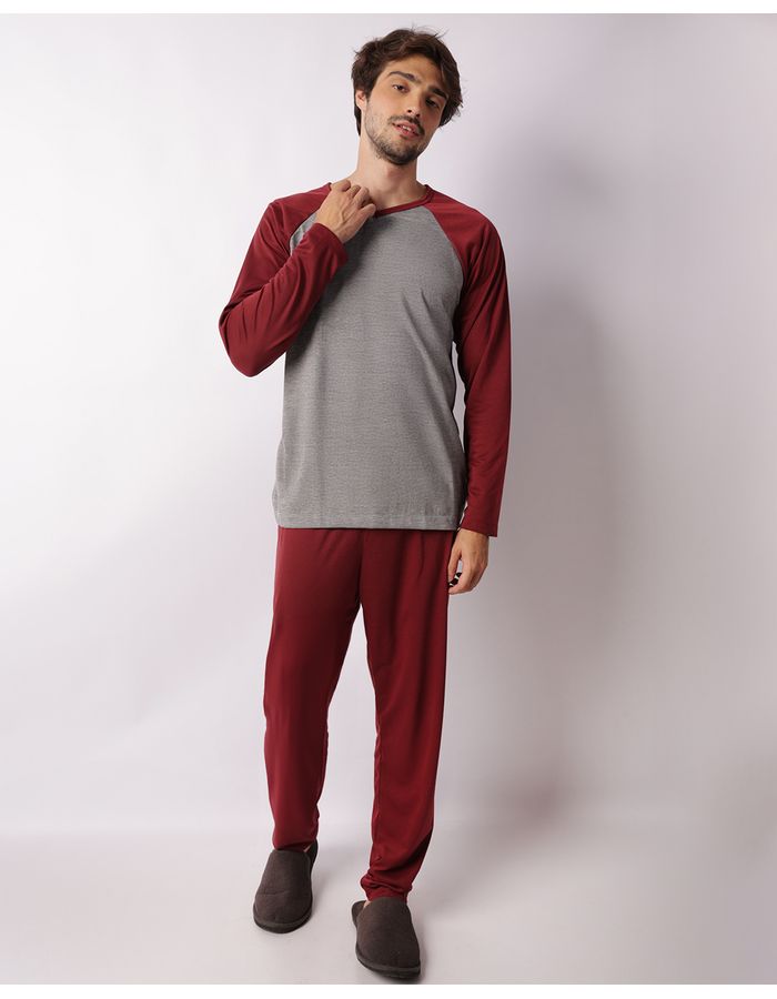 Pijama-Ml-Raglan-Ref-67825---Cinza
