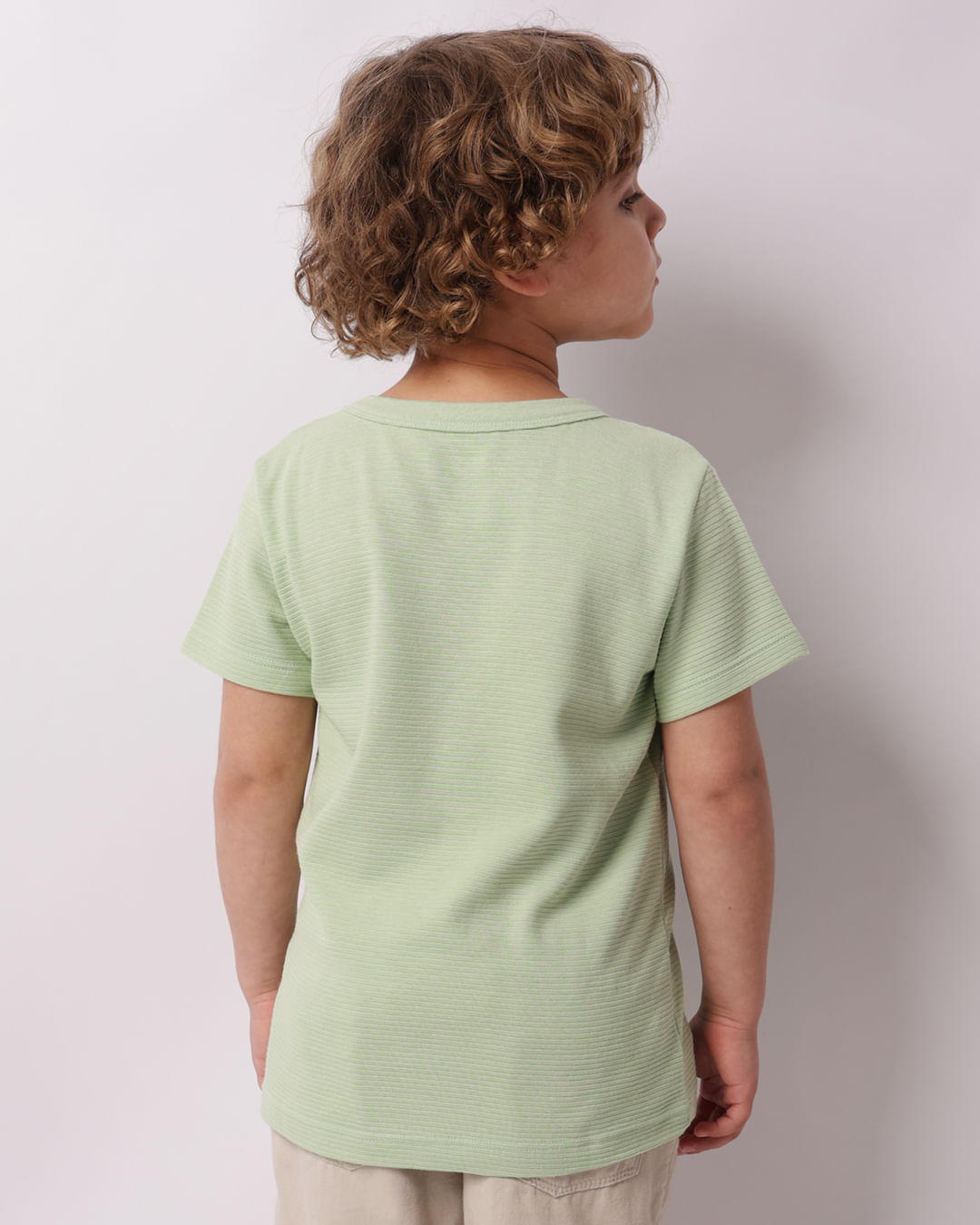 Camiseta Infantil Manga Curta Texturizada Verde-1748279920787