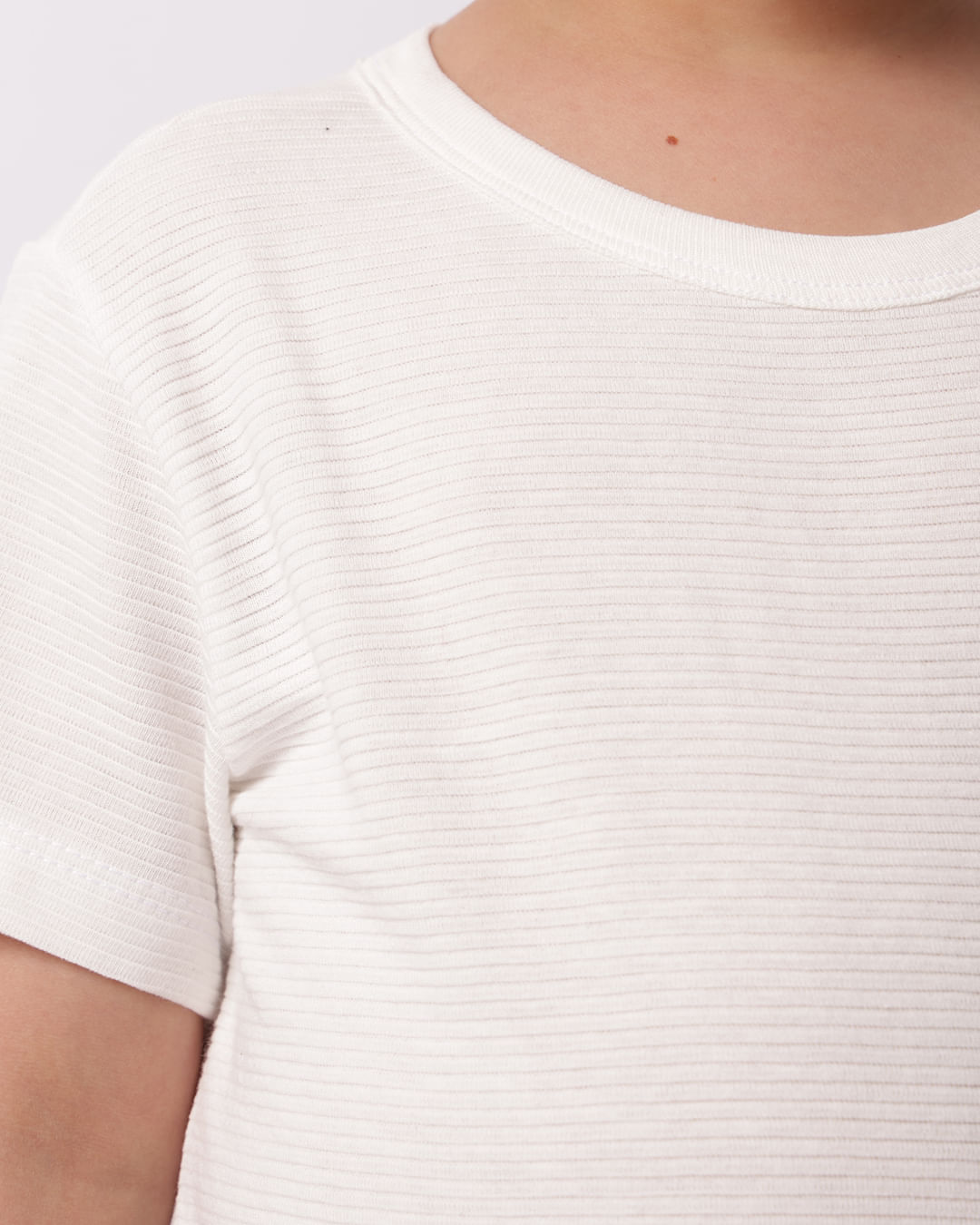 Camiseta Infantil Manga Curta Texturizada Off White-1748291348180
