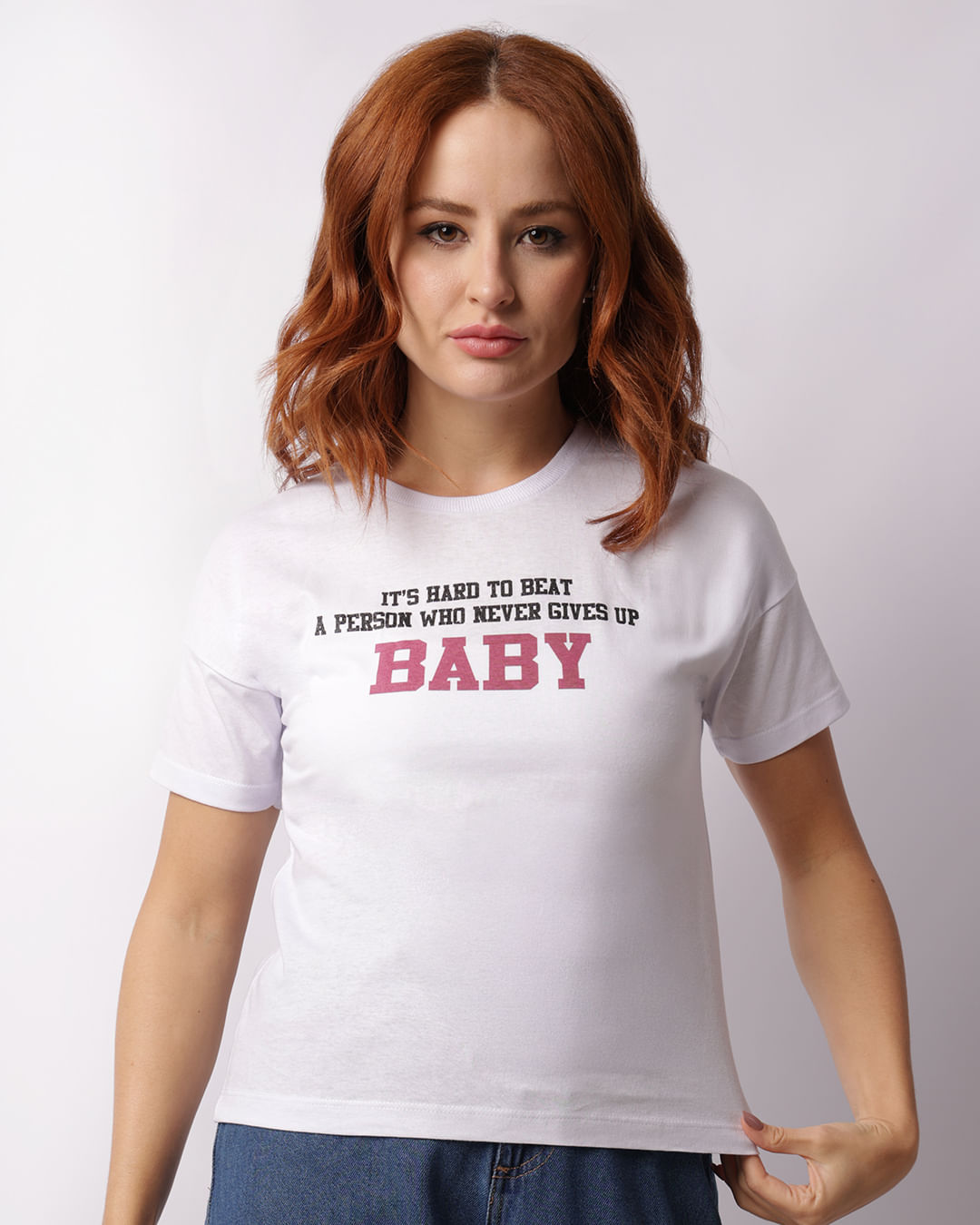 Camiseta Feminina Estampa Frontal Manga Curta Branca-1748349319300