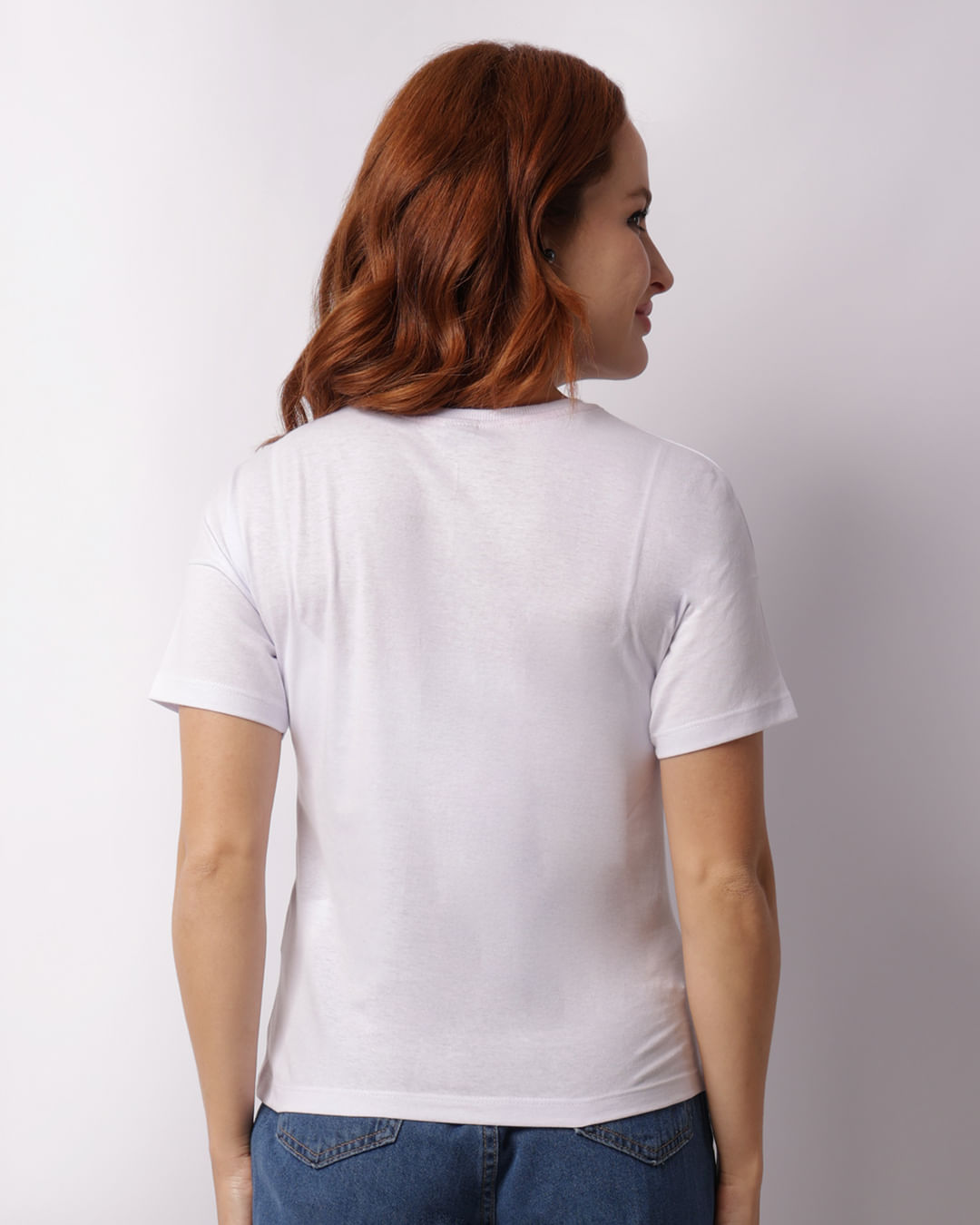 Camiseta Feminina Estampa Frontal Manga Curta Branca-1748349327748