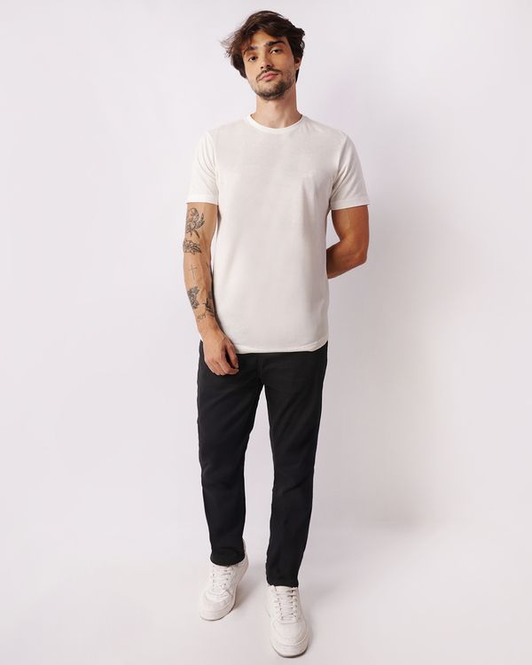 Calça Sarja Masculina Slim Preta 46