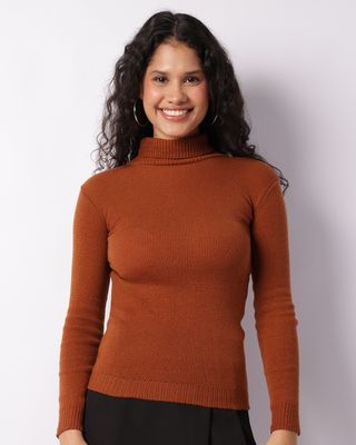 Blusa-Tricot-Gola-Alta---Marrom