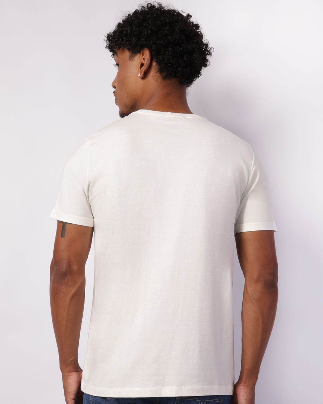 Camiseta Masculina Estampa Emboss Manga Curta Off White-1748895413012