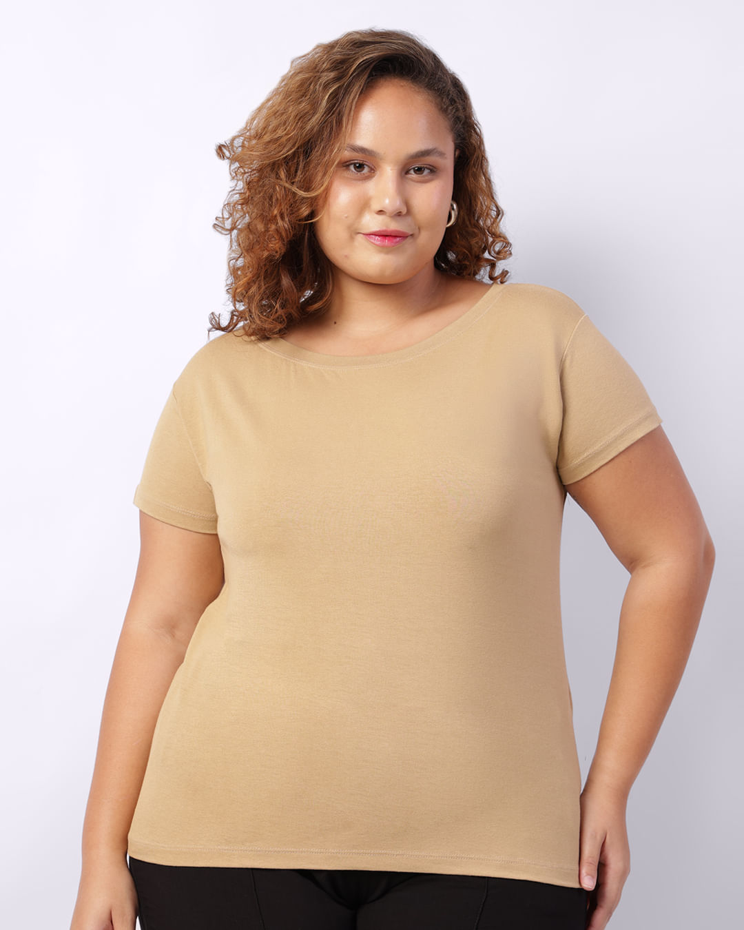 Tshirt-Decote-Canoa-Bege---Bege