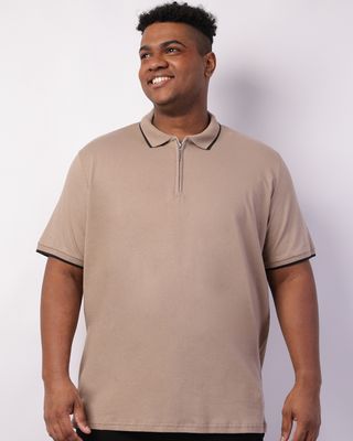 Polo-Trc673-Ziper-Beg-Plus---Bege