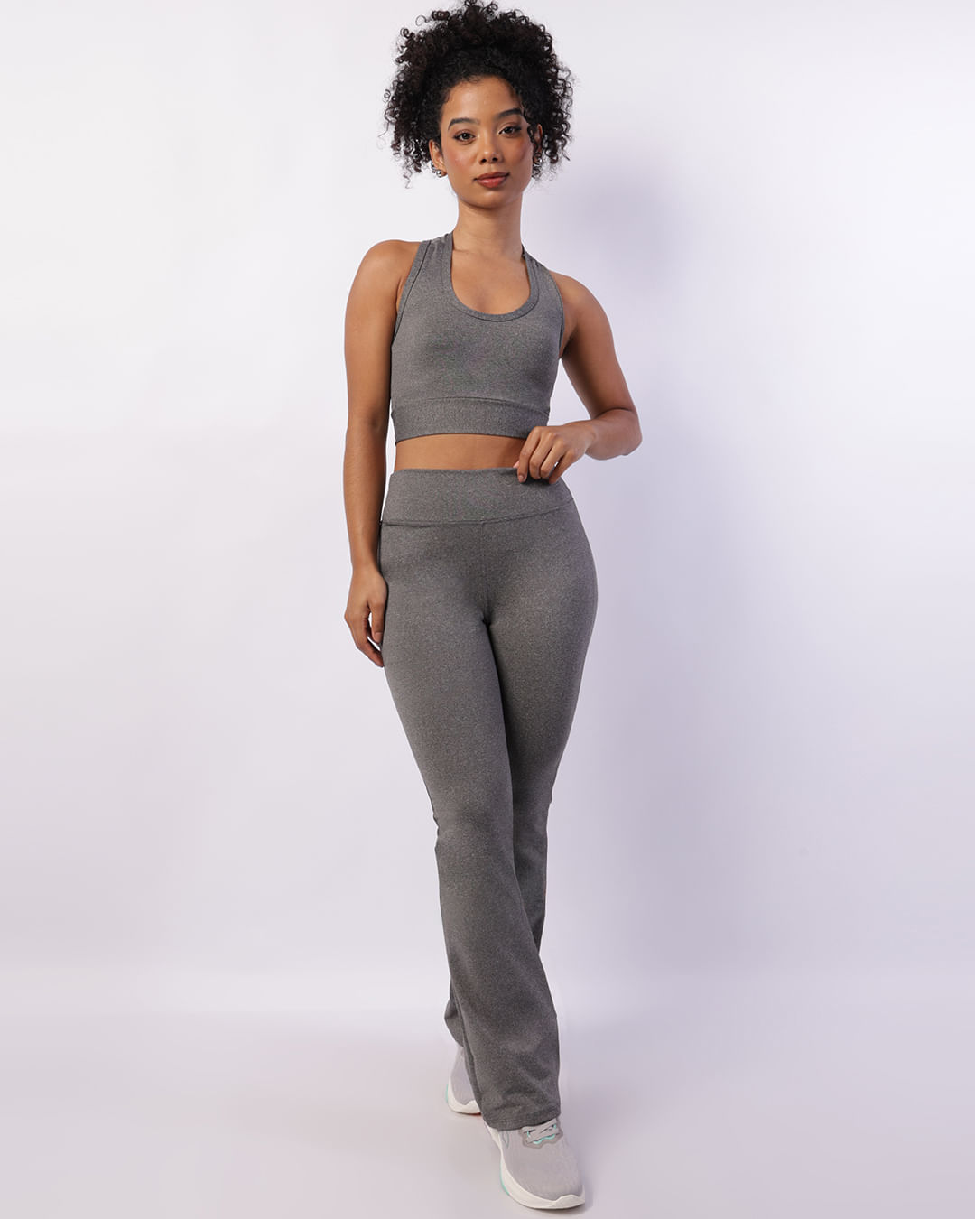 Calça Leggin Fitness Feminina Flare Preta