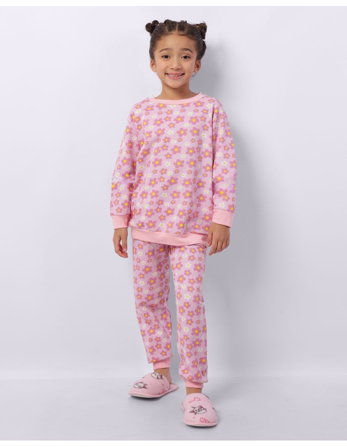 Pijama-Infa-Moletinho-Floral---Rosa