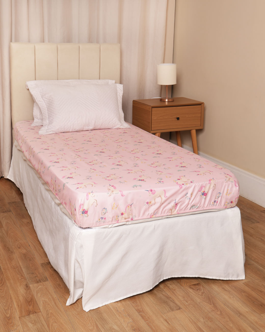 Lencol-C-Elast-Unicornio-Flowers---Rosa