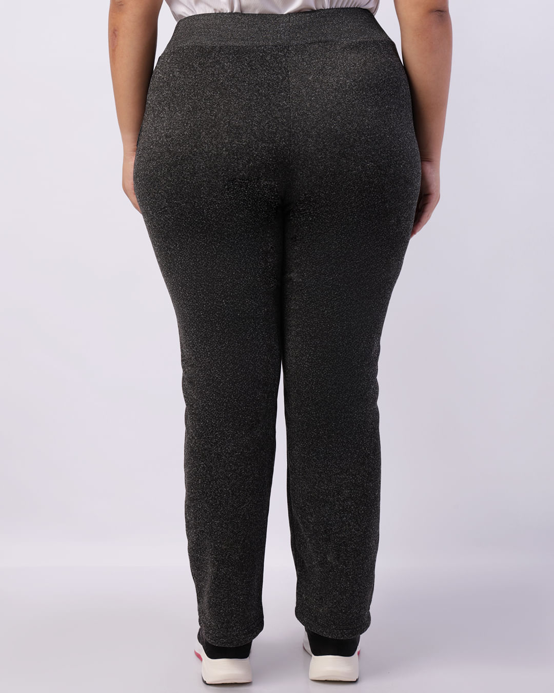 Calça Moletom Fitness Plus Size Feminina Reta Fitter Preta-1749560845172