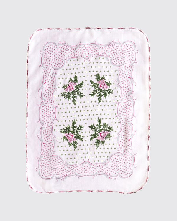 Lugar Americano 30cm X 40cm Estampado Floral Branco UN