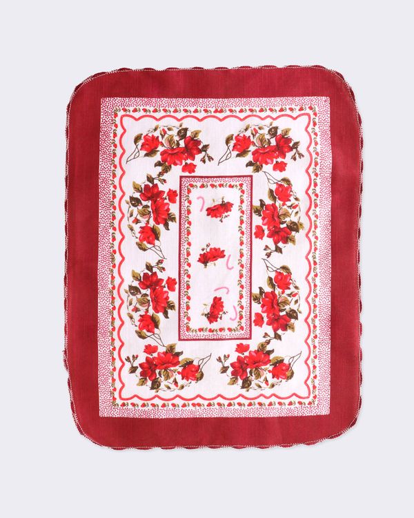 Lugar Americano 30cm X 40cm Estampado Floral Vermelho UN