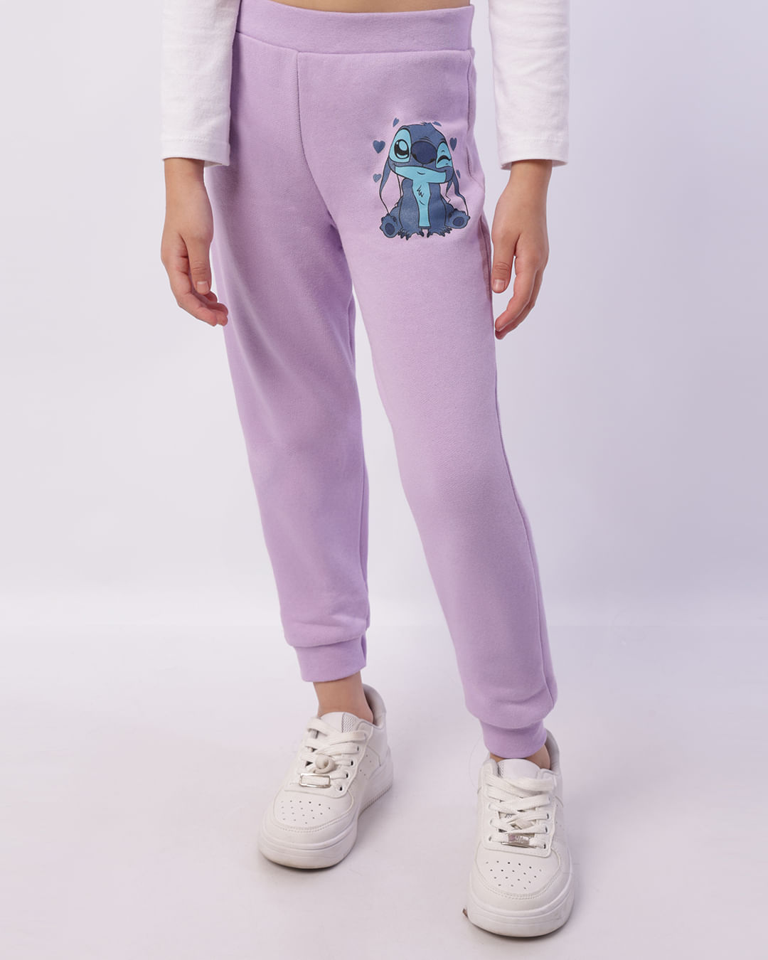 Calça Moletom Infantil Jogger Disney Stitch Lilás-1749726452941