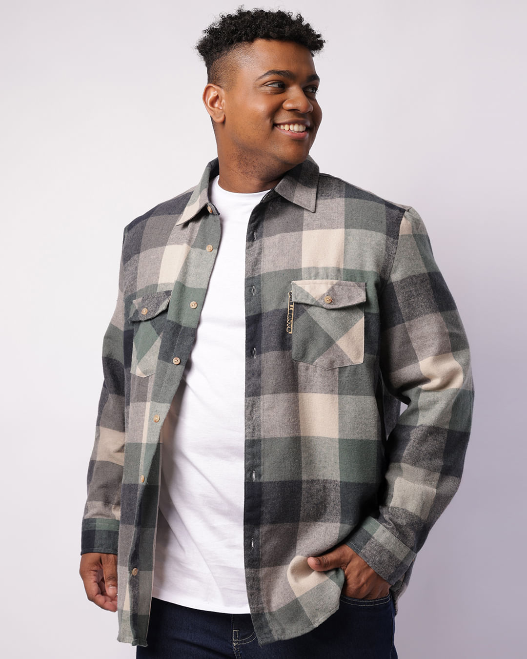 Camisa-55030010-Gangster-Flanela-Vde-P---Verde-Xadrez