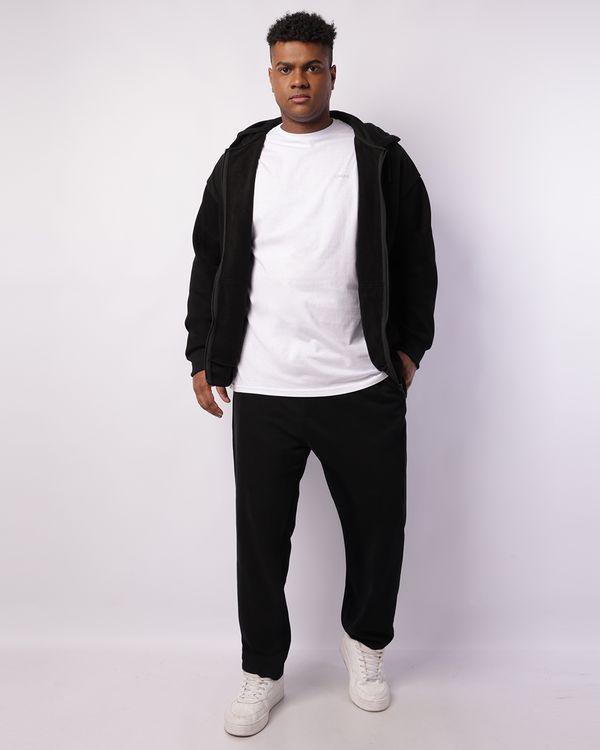 Calça Plus Size Masculina Reta com Bolsos Preta G3