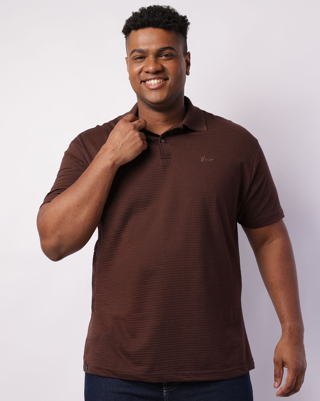 Polo-W2318-Textura-Joguer-Marr-Plus---Marrom