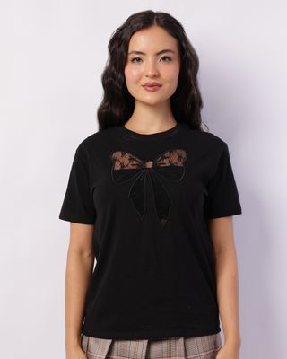 Camiseta-Tt1333-Mc-Laco-Renda-Pgg---Preto