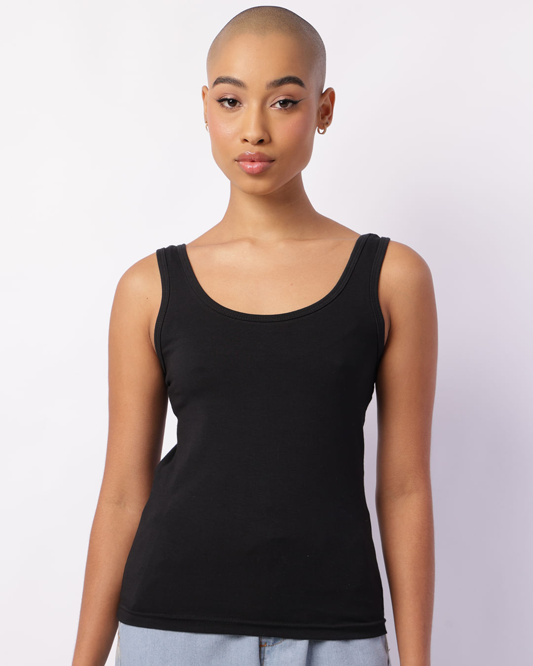 Regata Feminina Básica Preta -1750165801393