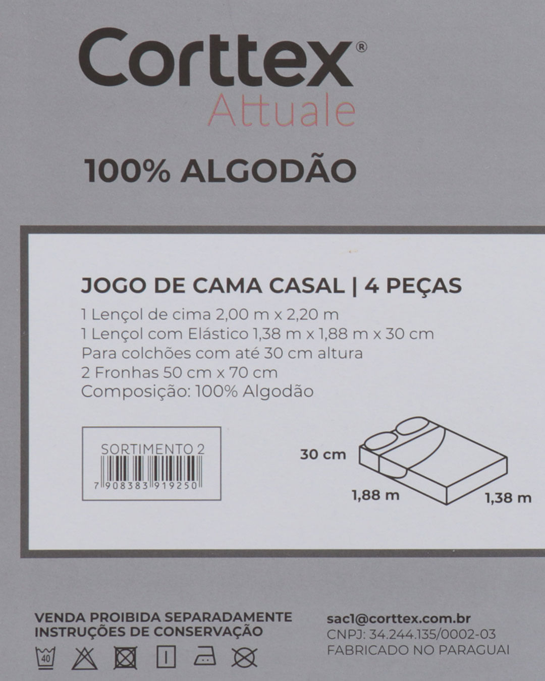 Jg-De-Cama-Attuale-150-Fios-Casal---Cinza-Outros