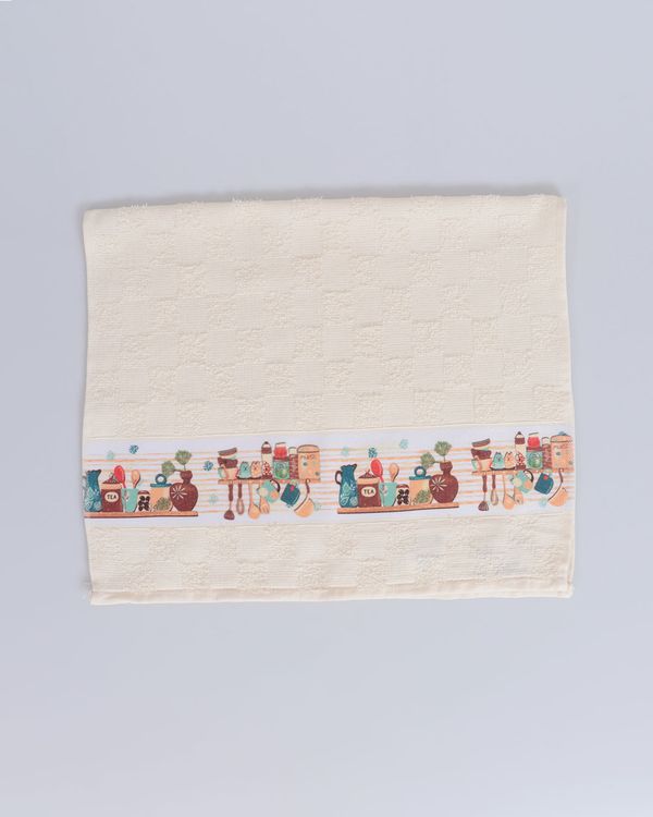 Pano de Copa Cozinha 45cmx70cm Valletex Off White UN
