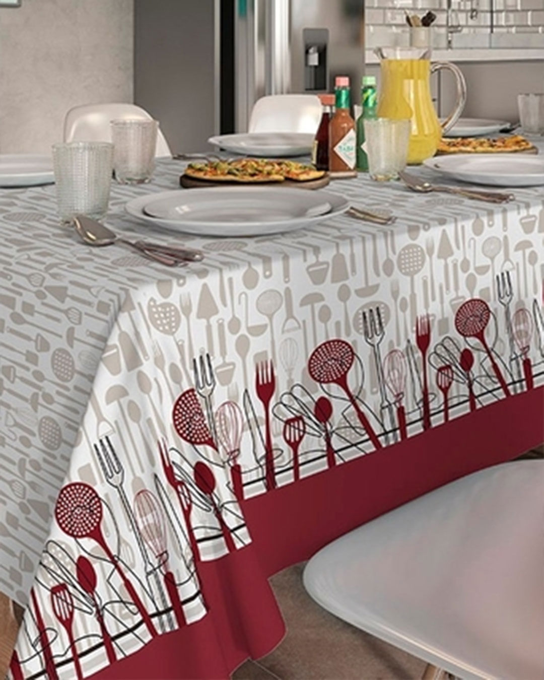 Toalha-De-Mesa-140x140-Quadrada---Linha---Cinza-Outros