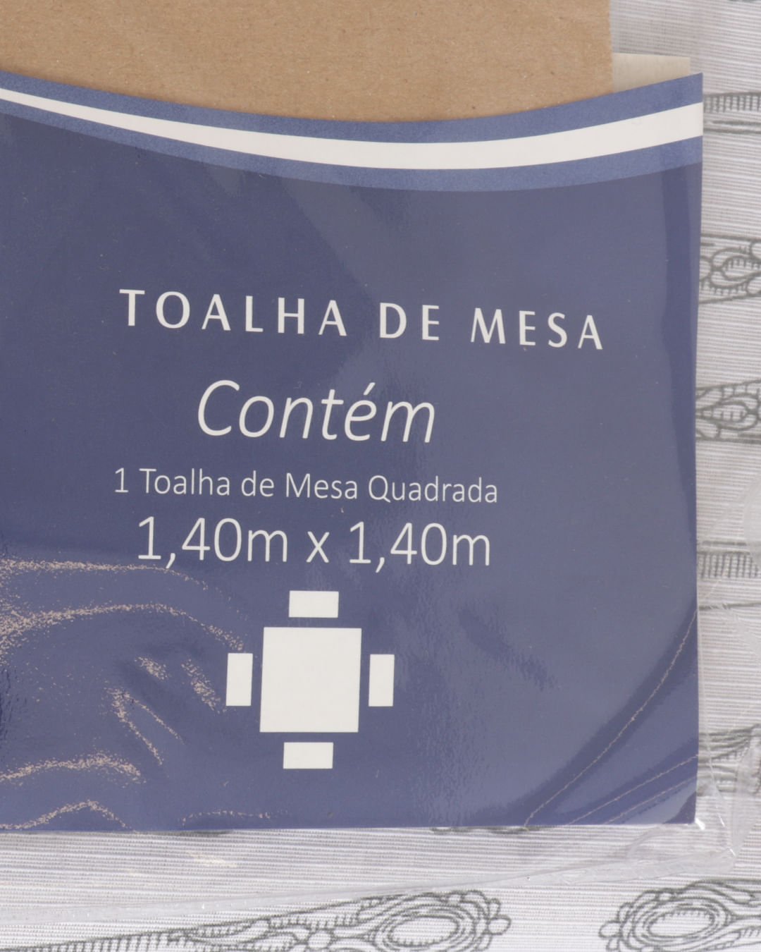 Toalha-De-Mesa-140x140-Quadrada---Linha---Cinza-Claro