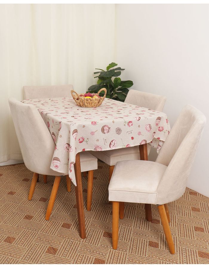 Toalha-De-Mesa-140x140-Quadrada---Linha---Bege-Claro