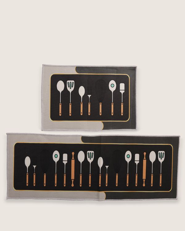 Jogo Tapete Cozinha Corttex Gourmet 2 Peças Estampa E Cores Sortidas UN