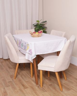 Toalha-De-Mesa-140x210-Retangular---Linh---Branco-Xadrez