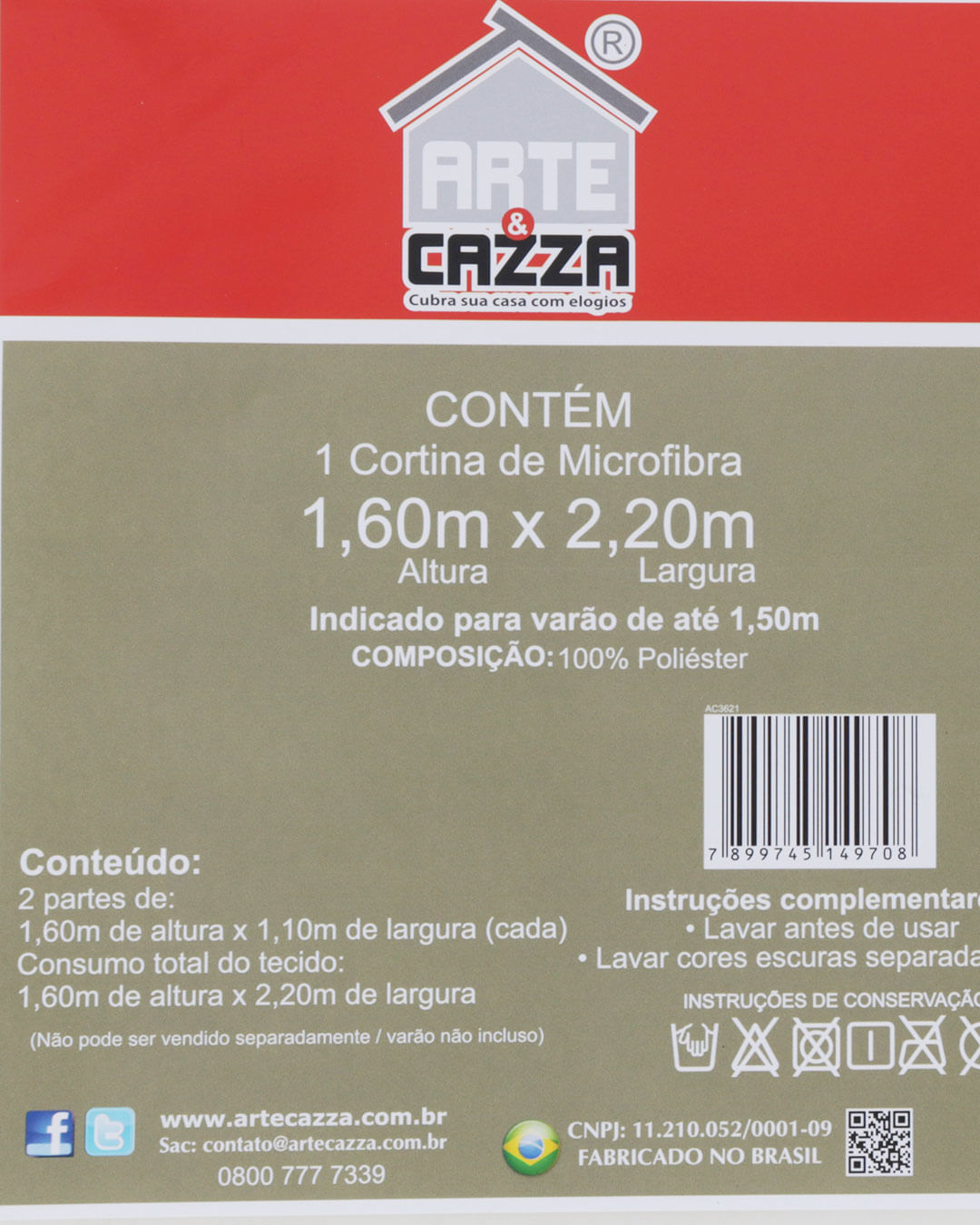Cortina-Roma-Para-Varao-Ate-2-Mts---Bege-Escuro