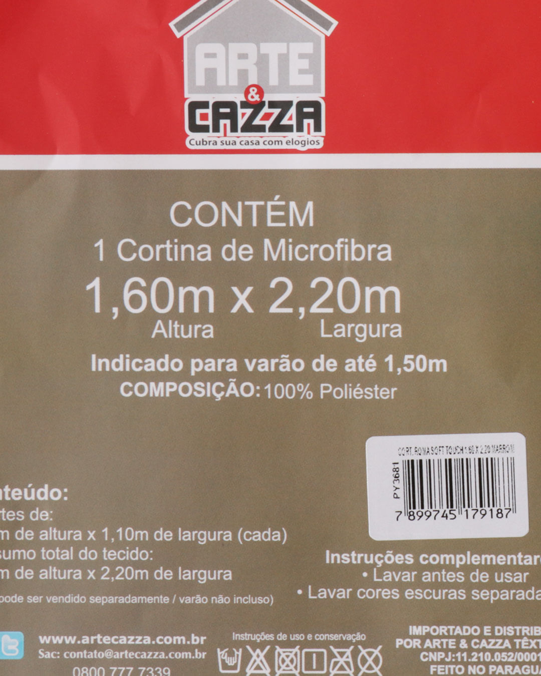 Cortina-Roma-Para-Varao-Ate-2-Mts-Marrom---Marrom-Medio