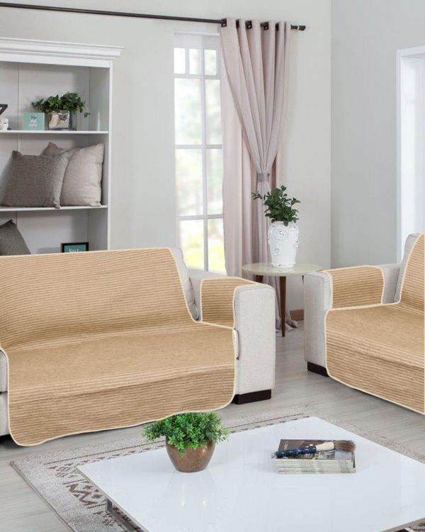 Kit Protetor Sofá 2 e 3 Lugares Chenille Branyl Bege UN