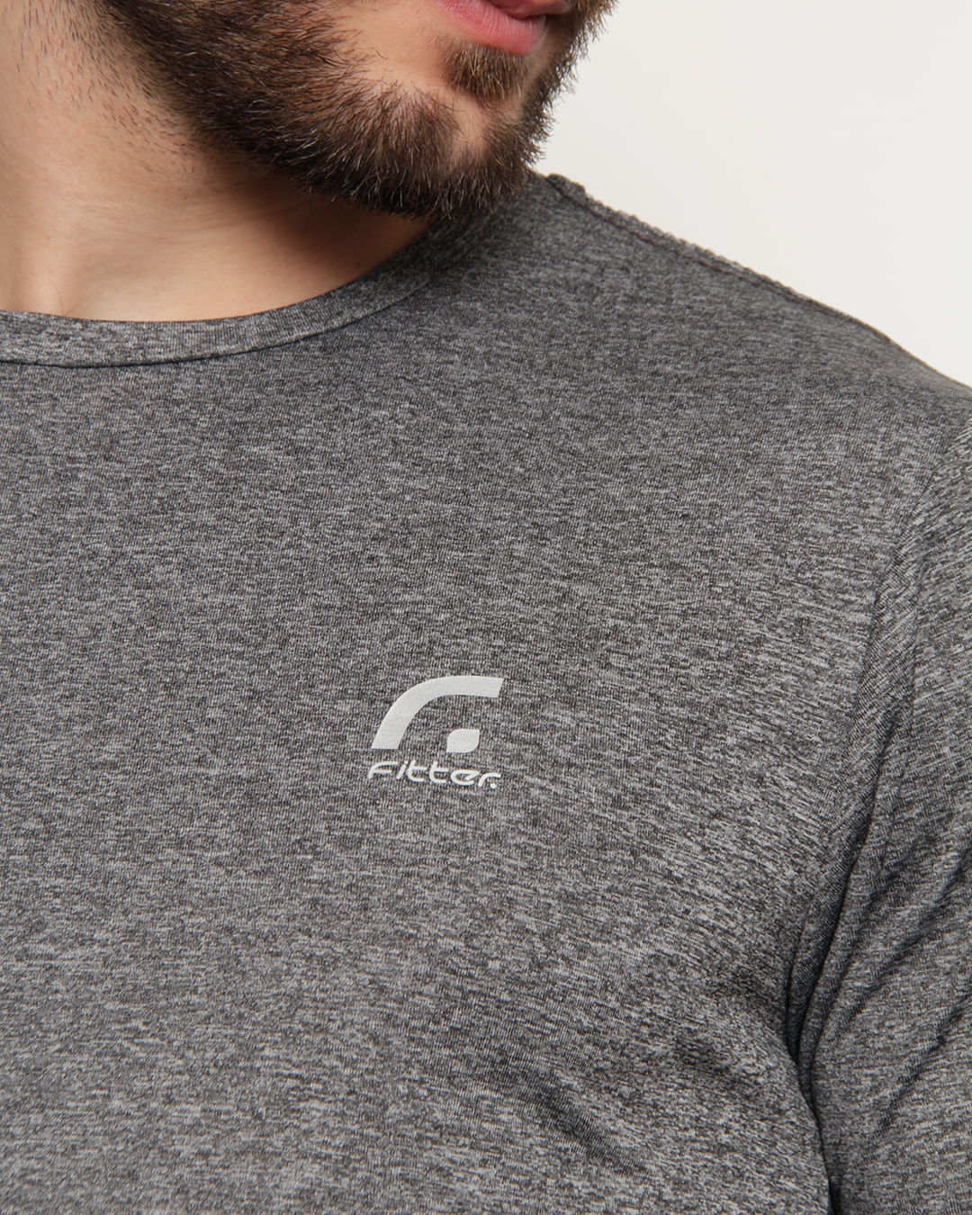 Camiseta-Masculina-Fitness-Fitter-Manga-Curta-Cinza