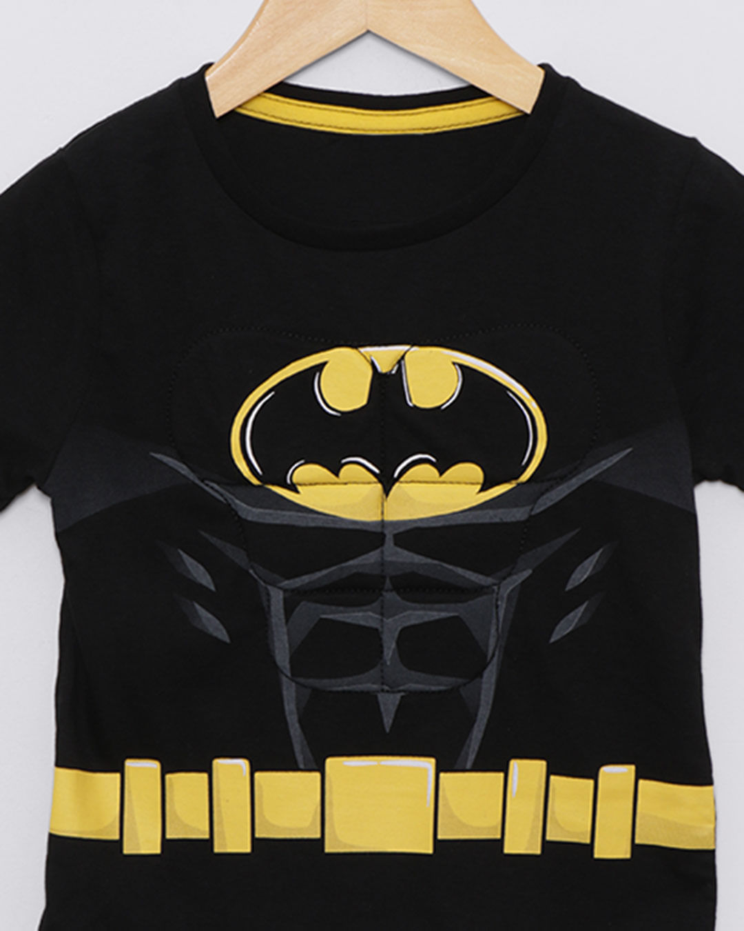 Camiseta-Bebe-Batman-Enchimento-Liga-da-Justica-Preta