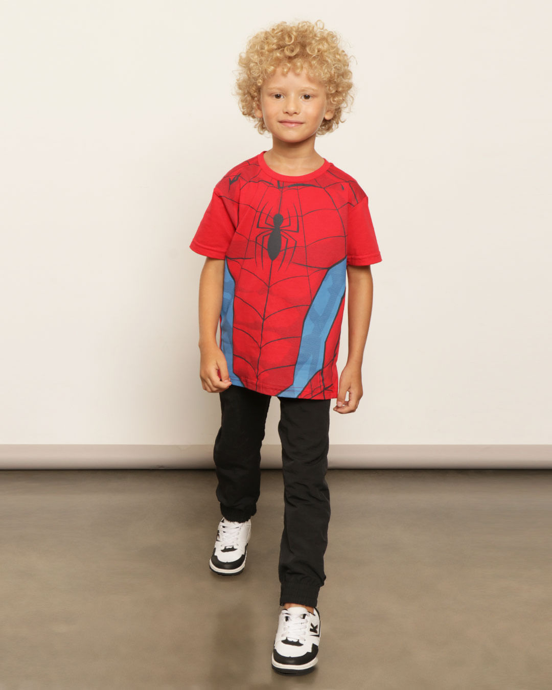 Camiseta-Infantil-Corpo-Do-Homem-Aranha-Marvel-Vermelha