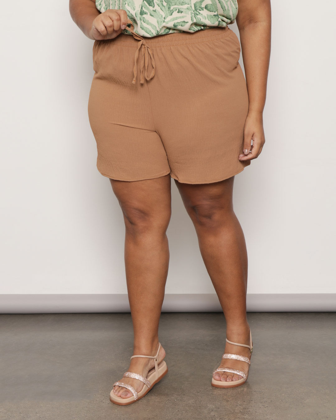 Shorts-9989pl-Elastico-Cos-Dunas---Bege-Medio