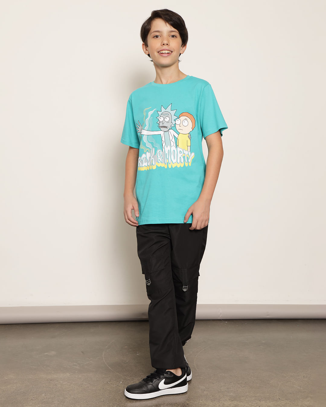 Camiseta-Ch35342-Mc-M-1016-Rick--Mort---Azul-Medio