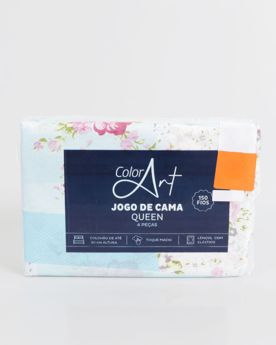 Jg-De-Cama-Color-Art-30cm-Sort-Queen---Azul-Claro
