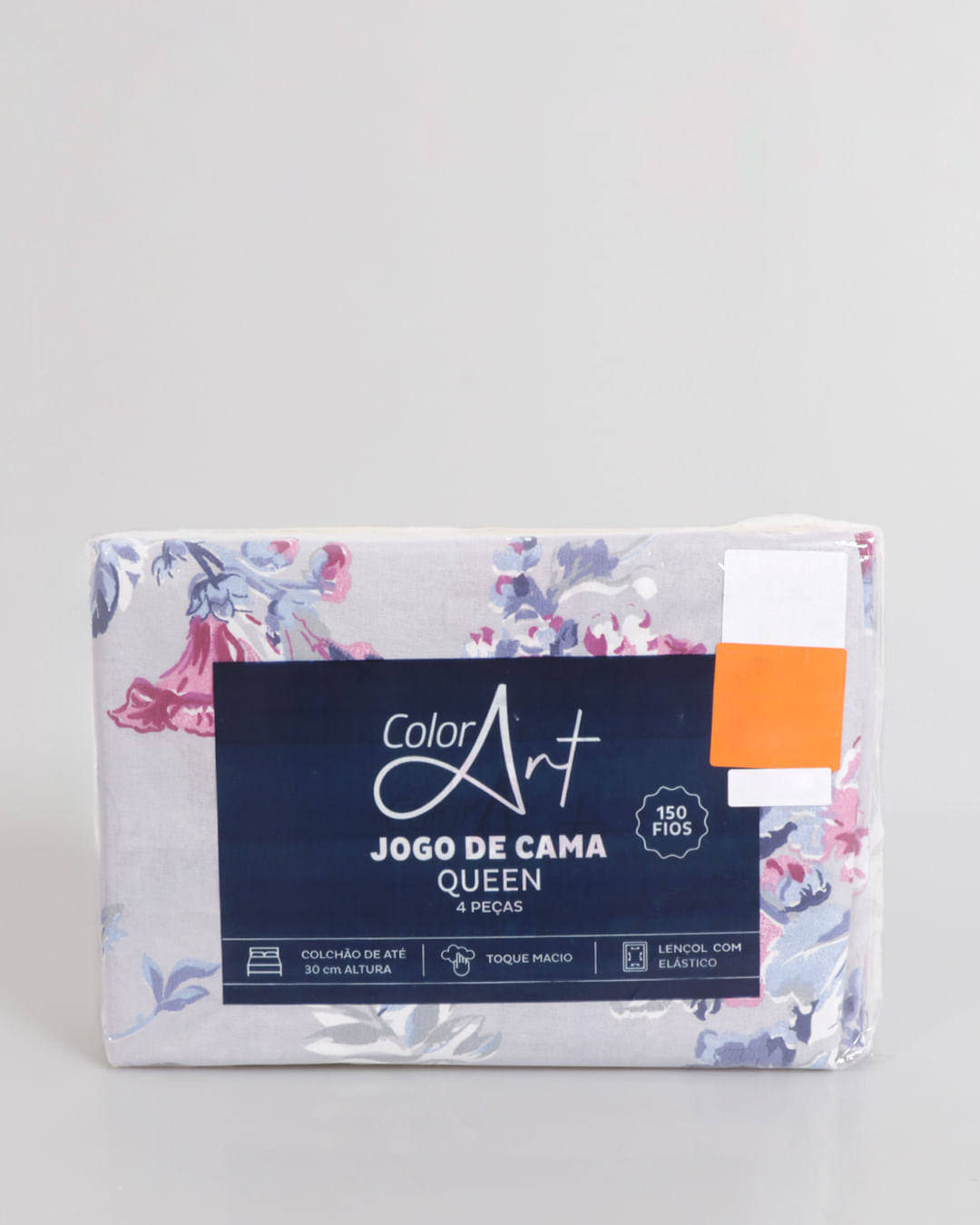 Jg-De-Cama-Color-Art-30cm-Sort-Queen---Cinza-Floral