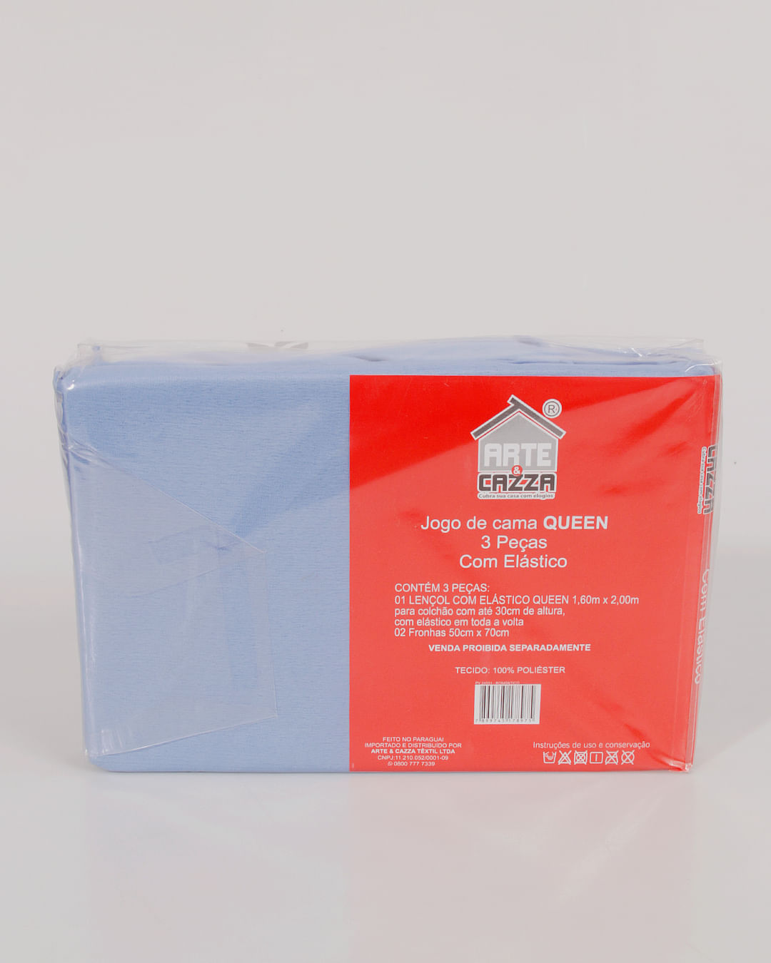 Jg-De-Cama-Queen-3-Pcs-Romantico---Azul-Medio