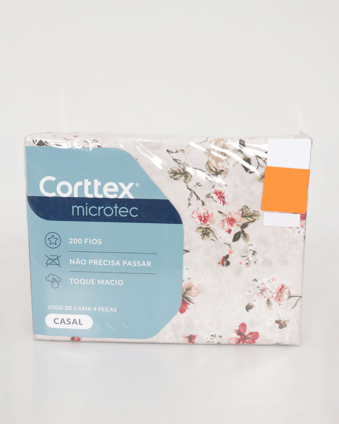 Jg-De-Cama-Microtec-200-F-Sort-2-Casal---Cinza-Floral