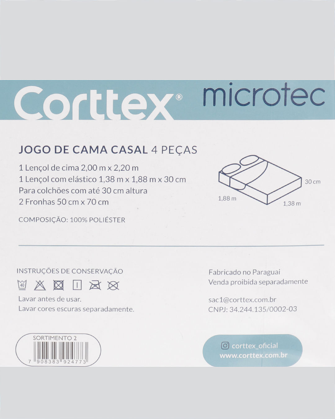 Jg-De-Cama-Microtec-200-F-Sort-2-Casal---Cinza-Floral