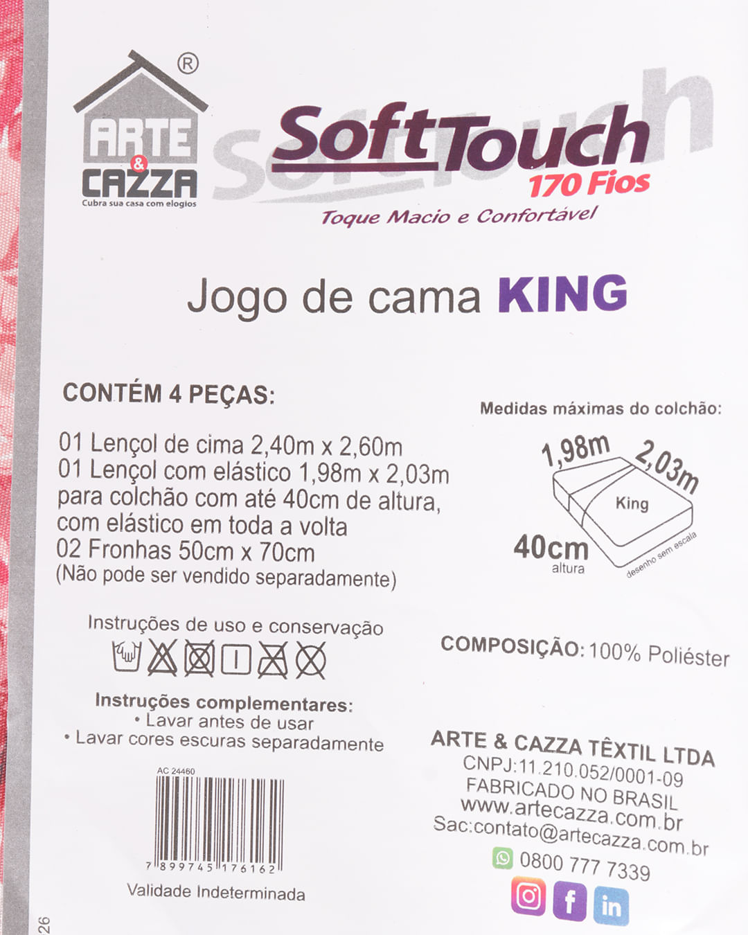 Jogo-Microfibra-King-4pcs---Rosa-Escuro