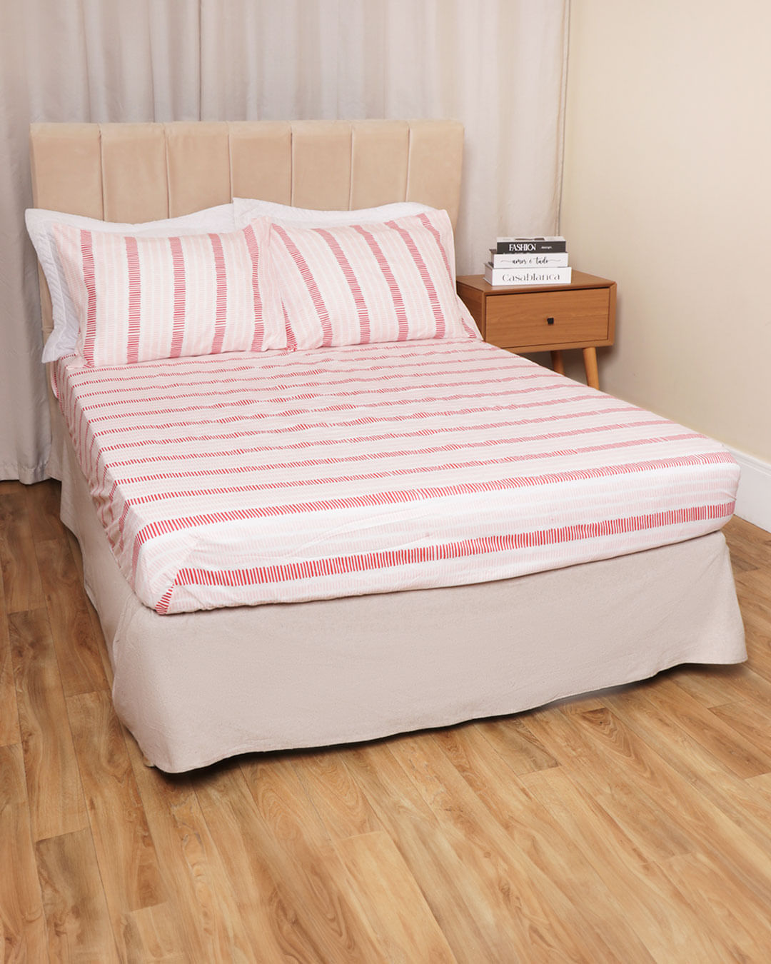 Jg-De-Cama-Queen-3-Pcs-Etnico---Vermelho-Listrado