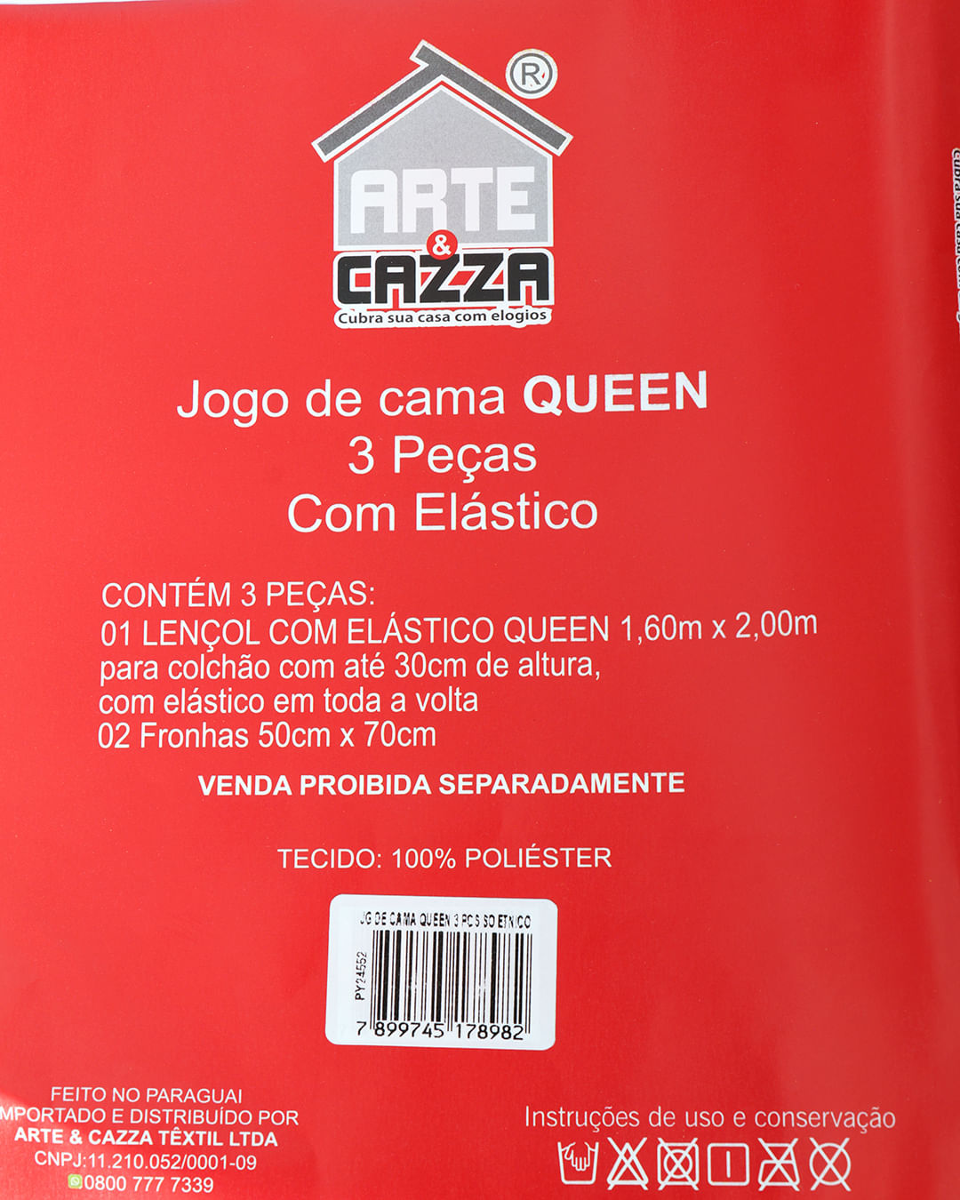 Jg-De-Cama-Queen-3-Pcs-Etnico---Vermelho-Listrado